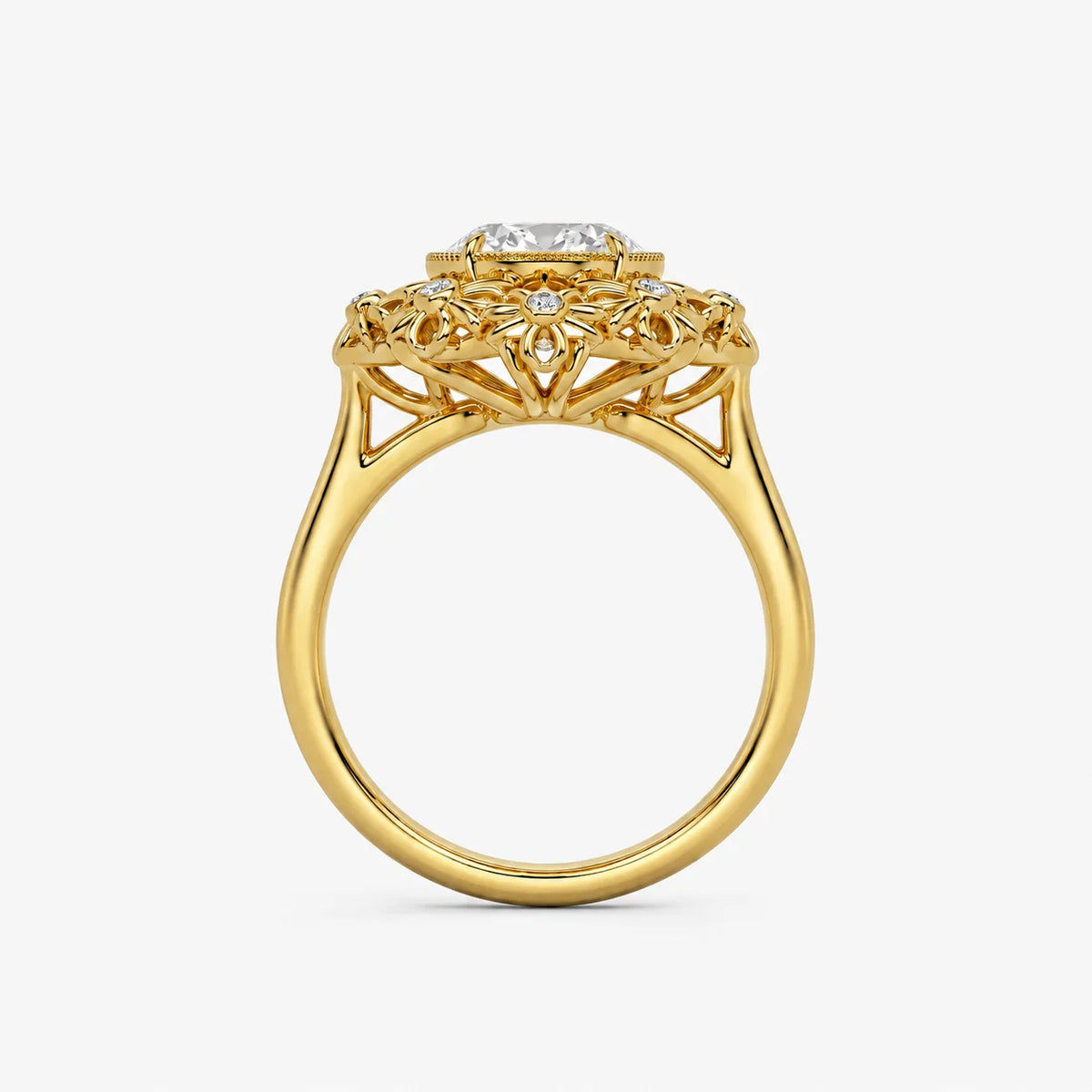The Lux Ordo Lumiere Oval Filigree Cross Power Ring