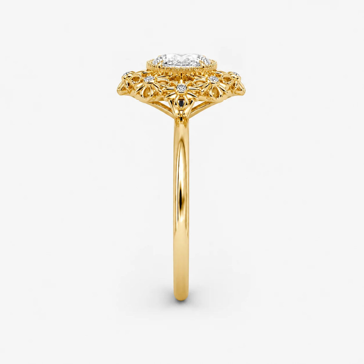 The Lux Ordo Lumiere Oval Filigree Cross Power Ring