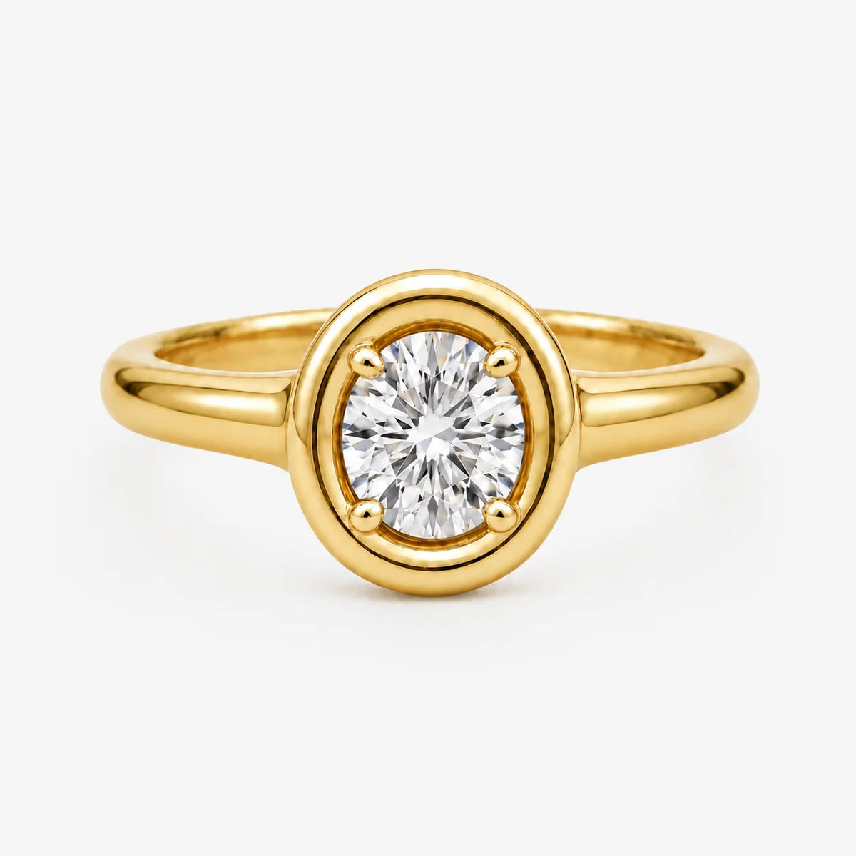 The Lux Ordo Lumiere Round Bezel Hammered Ring