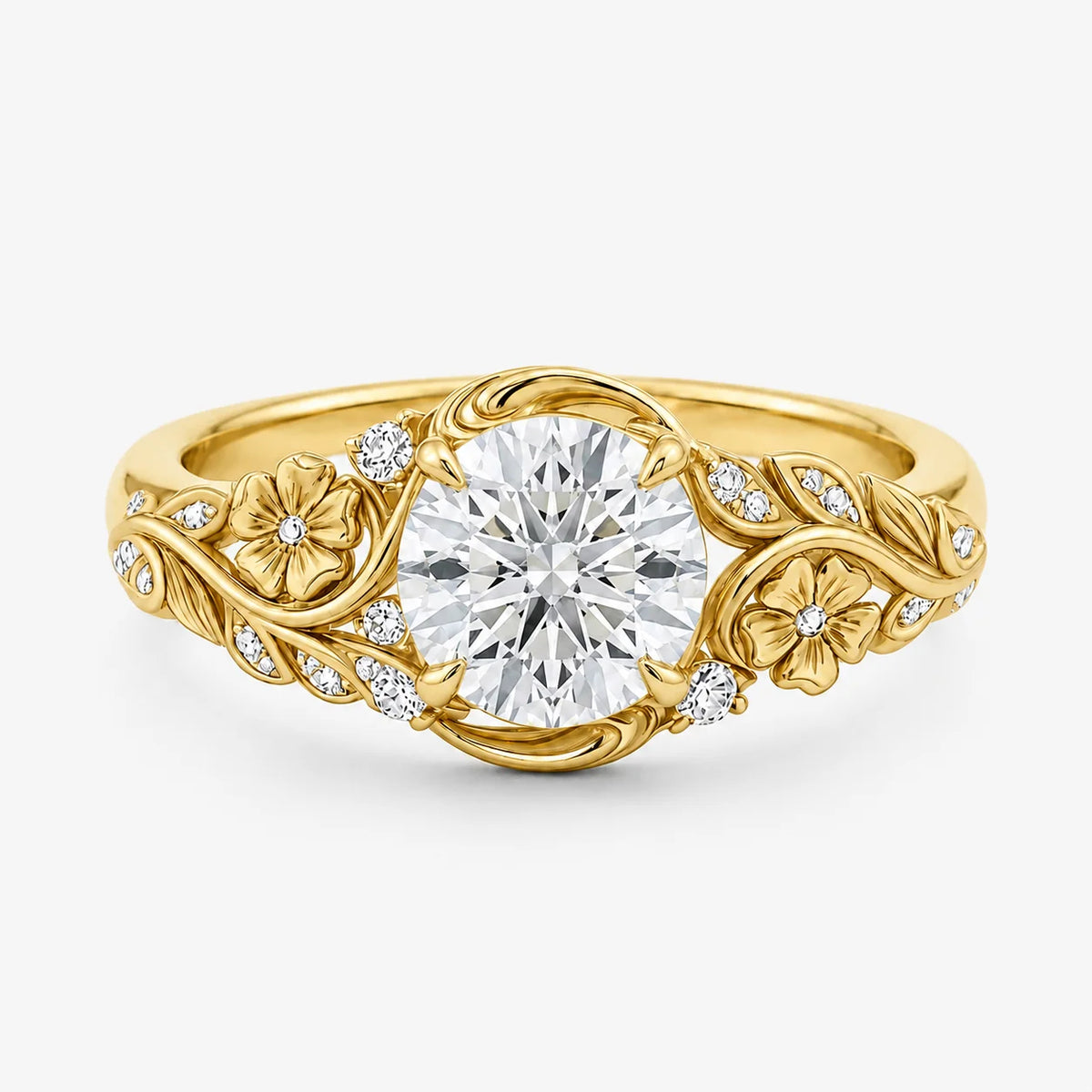 The Clementia Lumiere Round Filigree Floral Ring