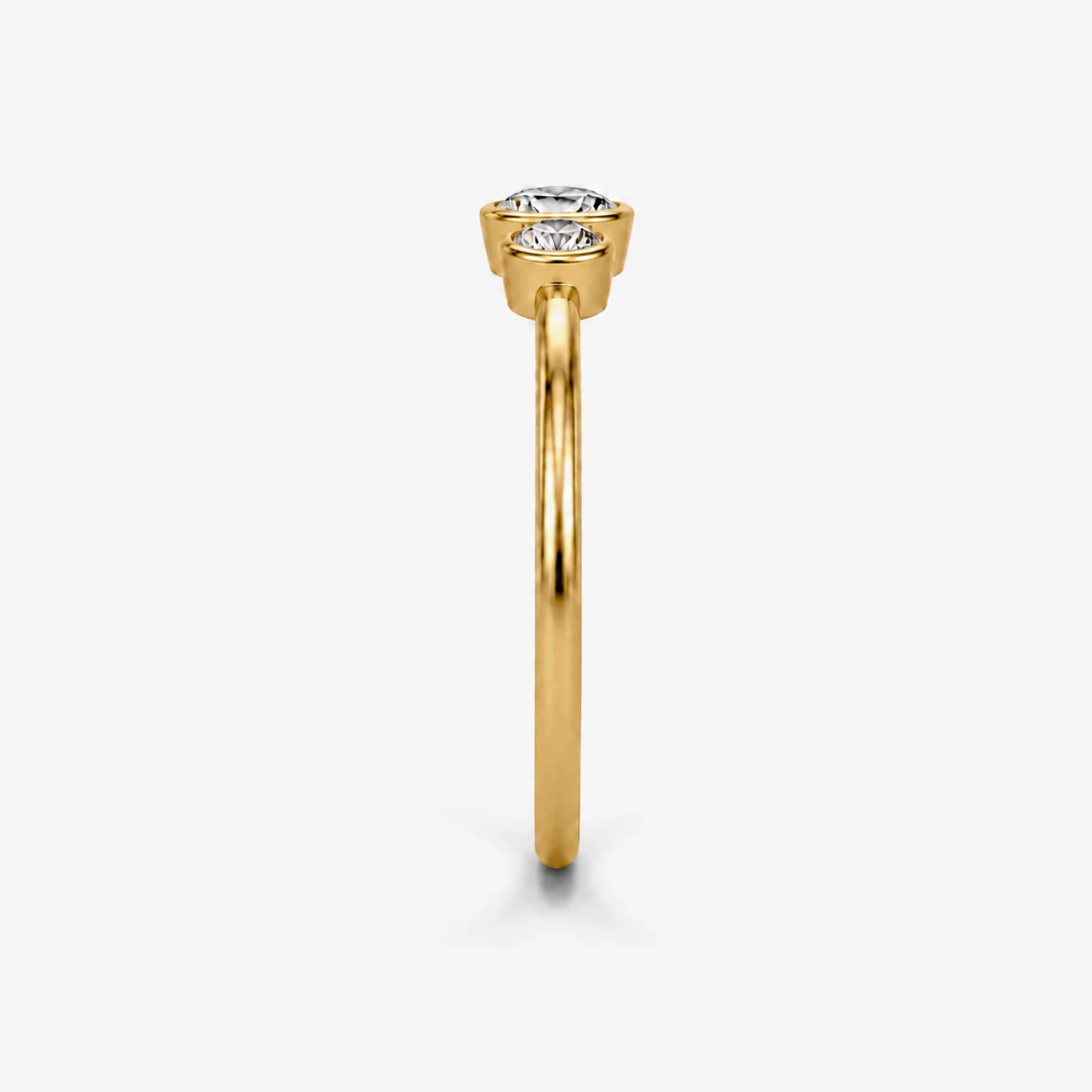 The Cor Fluctus Triple Heart Pave Ring