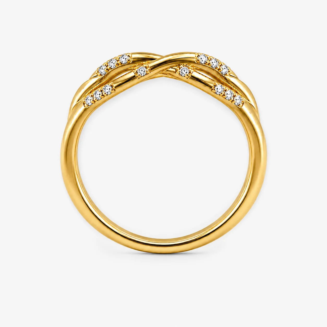 The Cor Lux Ordo Knot Pave Dual-Purpose Ring
