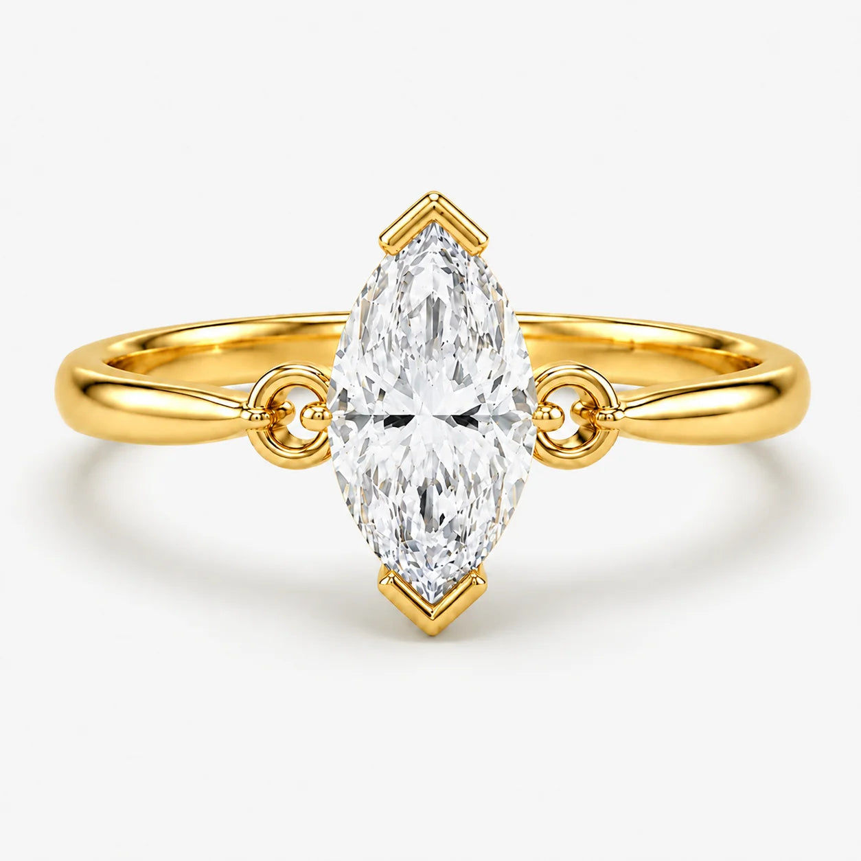 The Lumiere Marquise Bezel Solitaire Ring