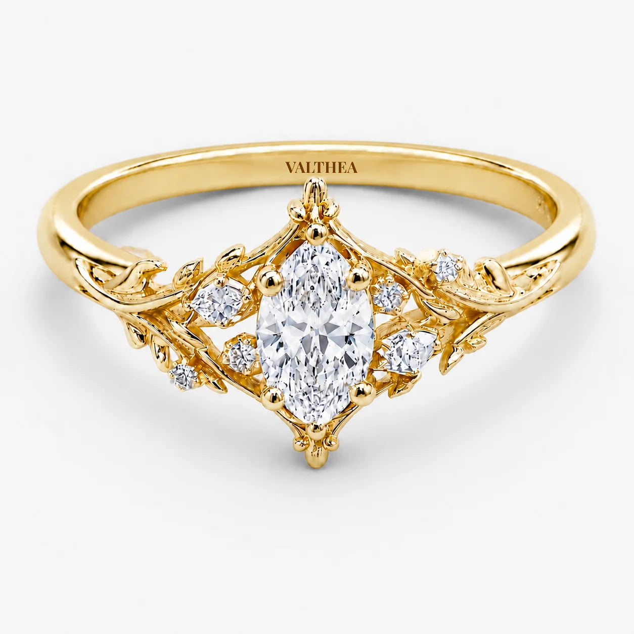 The Clementia Lumiere Marquise Filigree Ring