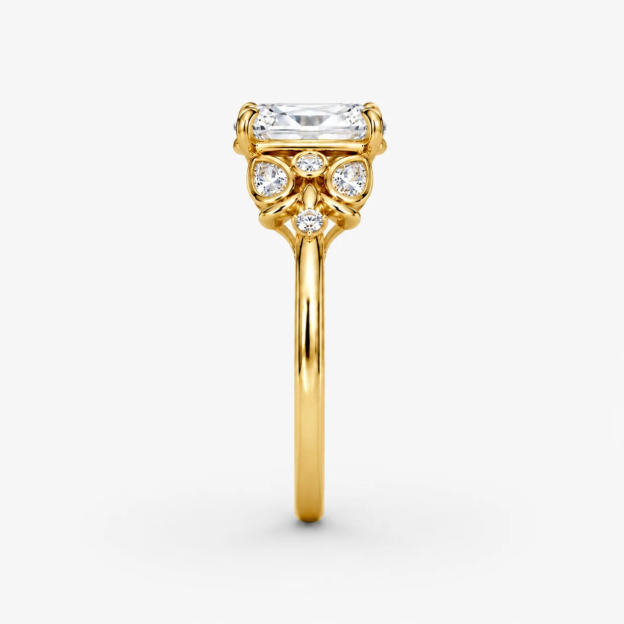 The Filigree Lumiere Emerald Cut Solitaire Ring