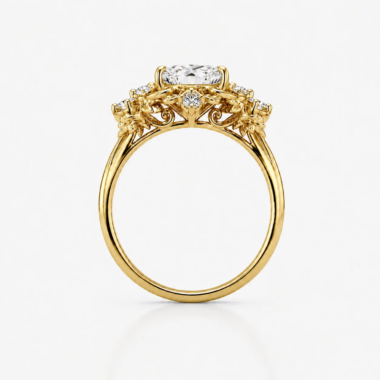 The Clementia Lumiere Marquise Filigree Floral Ring