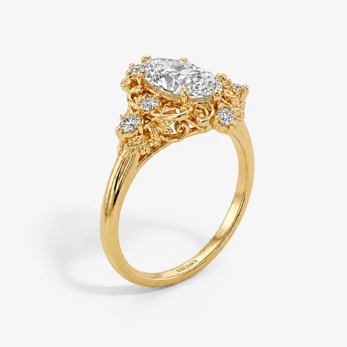 The Clementia Lumiere Marquise Filigree Floral Ring