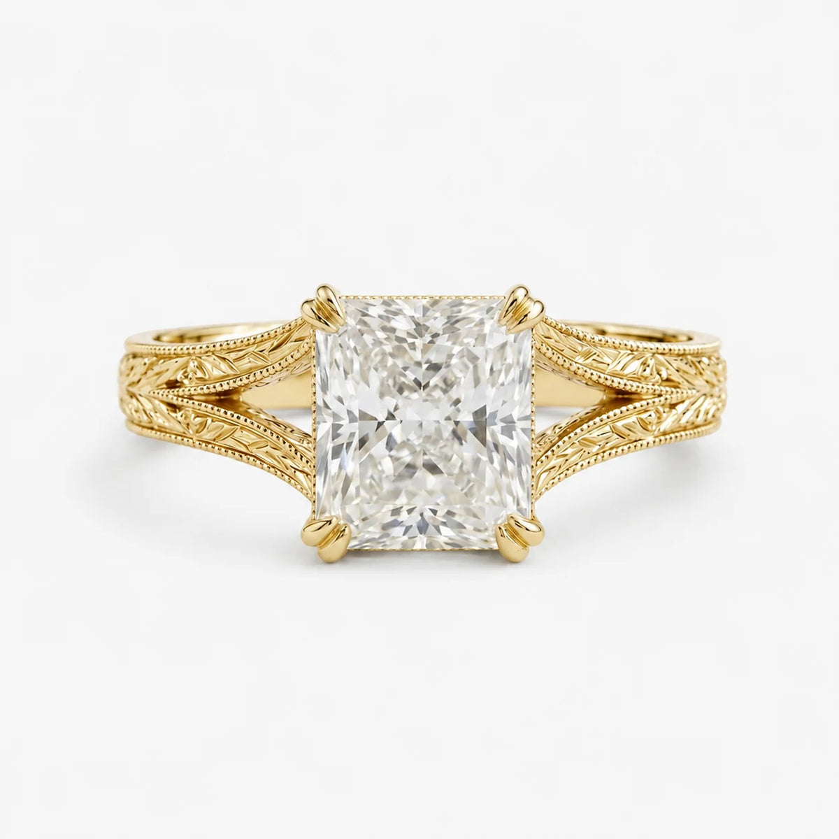 The Filigree Emerald Cut Solitaire Ring