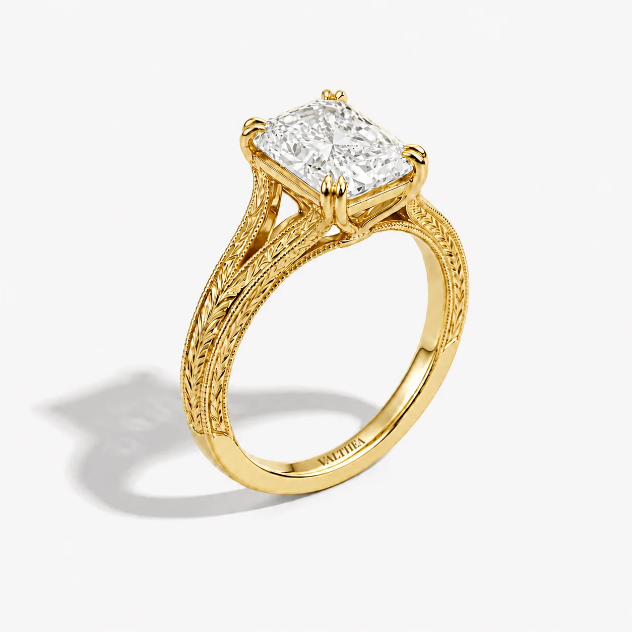 The Filigree Emerald Cut Solitaire Ring