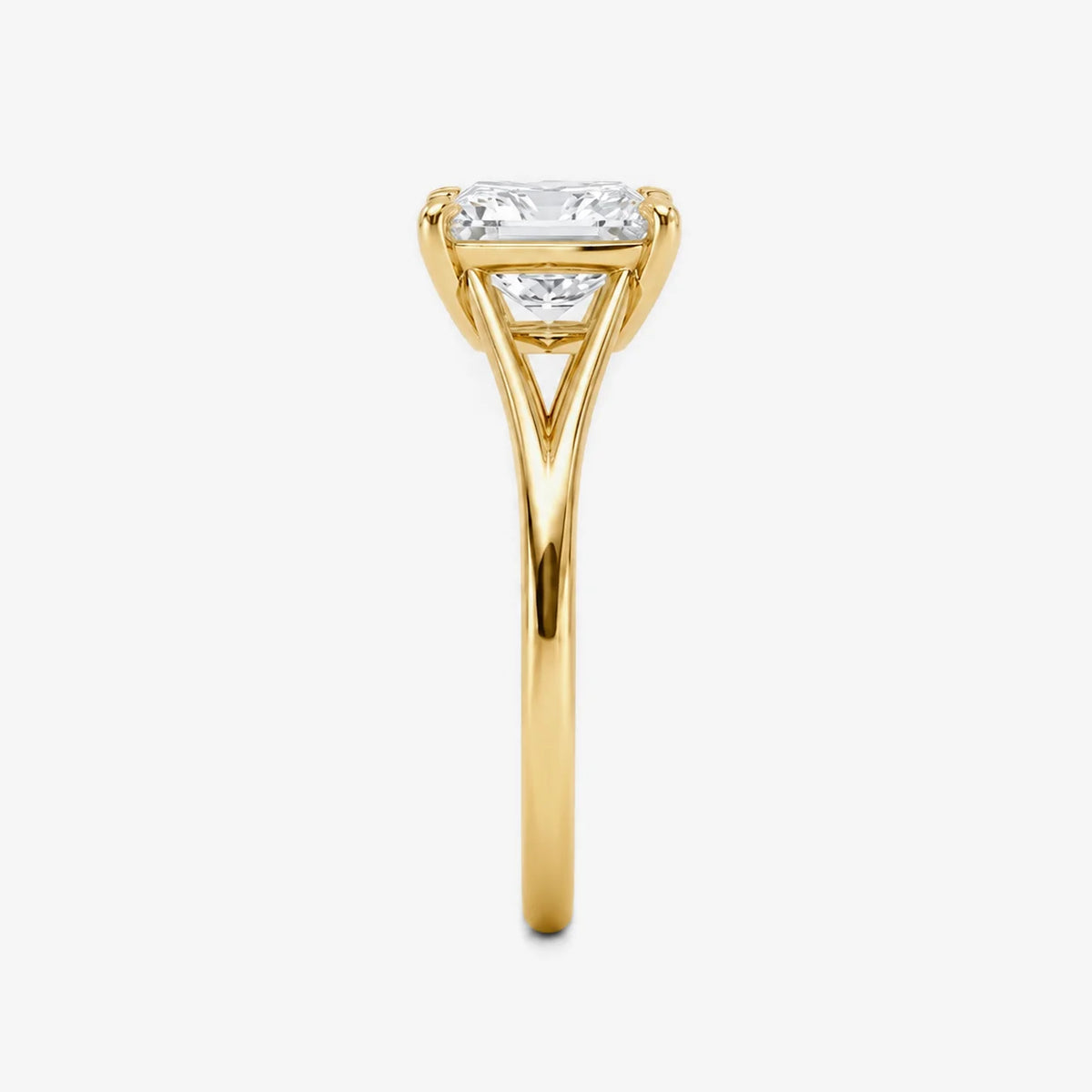 The Cubis Cushion Split-Shank Solitaire Ring