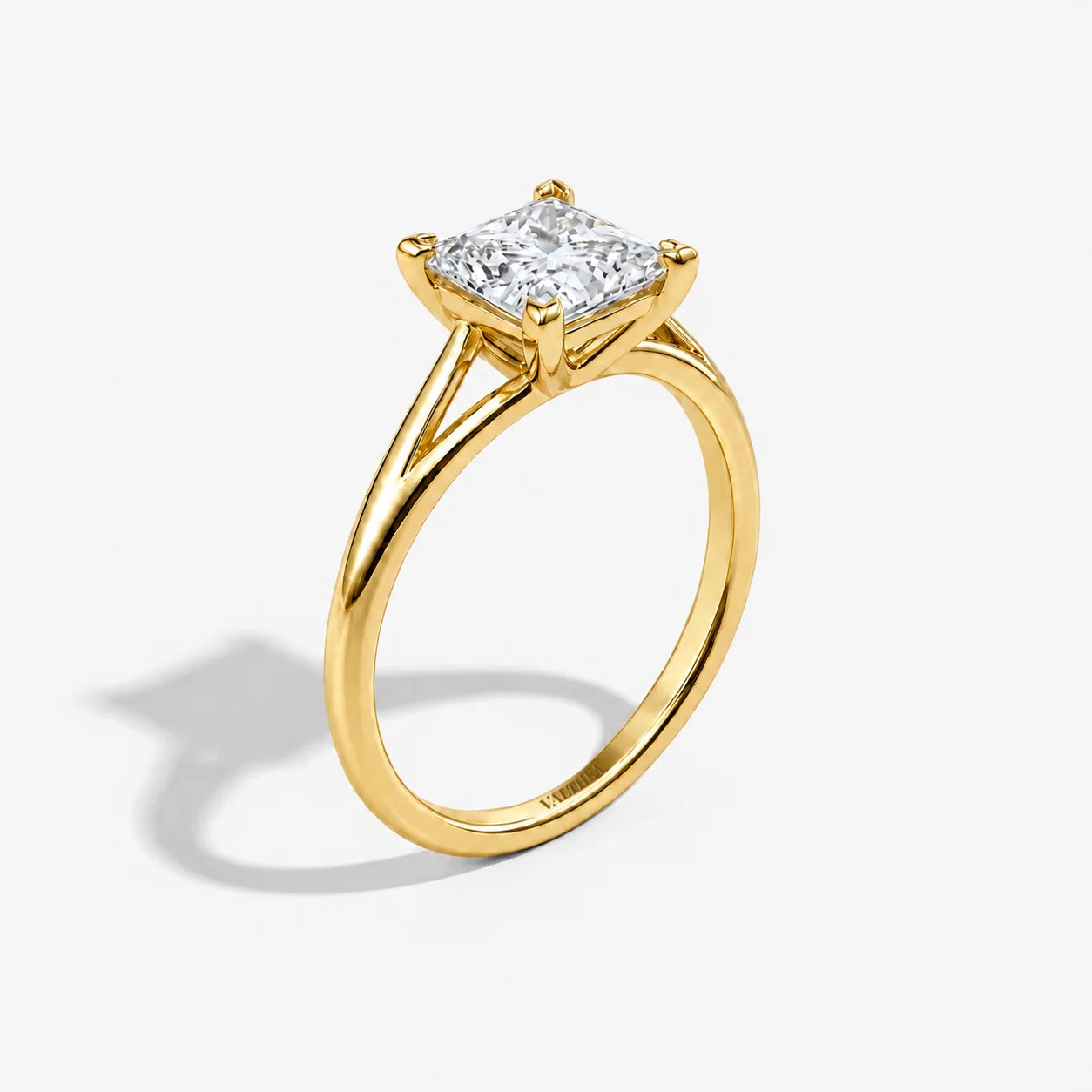 The Cubis Cushion Split-Shank Solitaire Ring