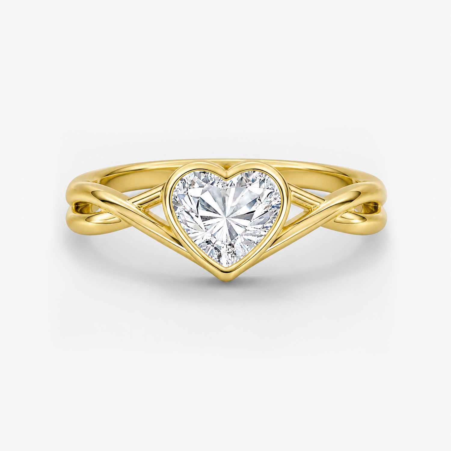 The Lux Ordo Lumiere Heart Bezel Twist Ring