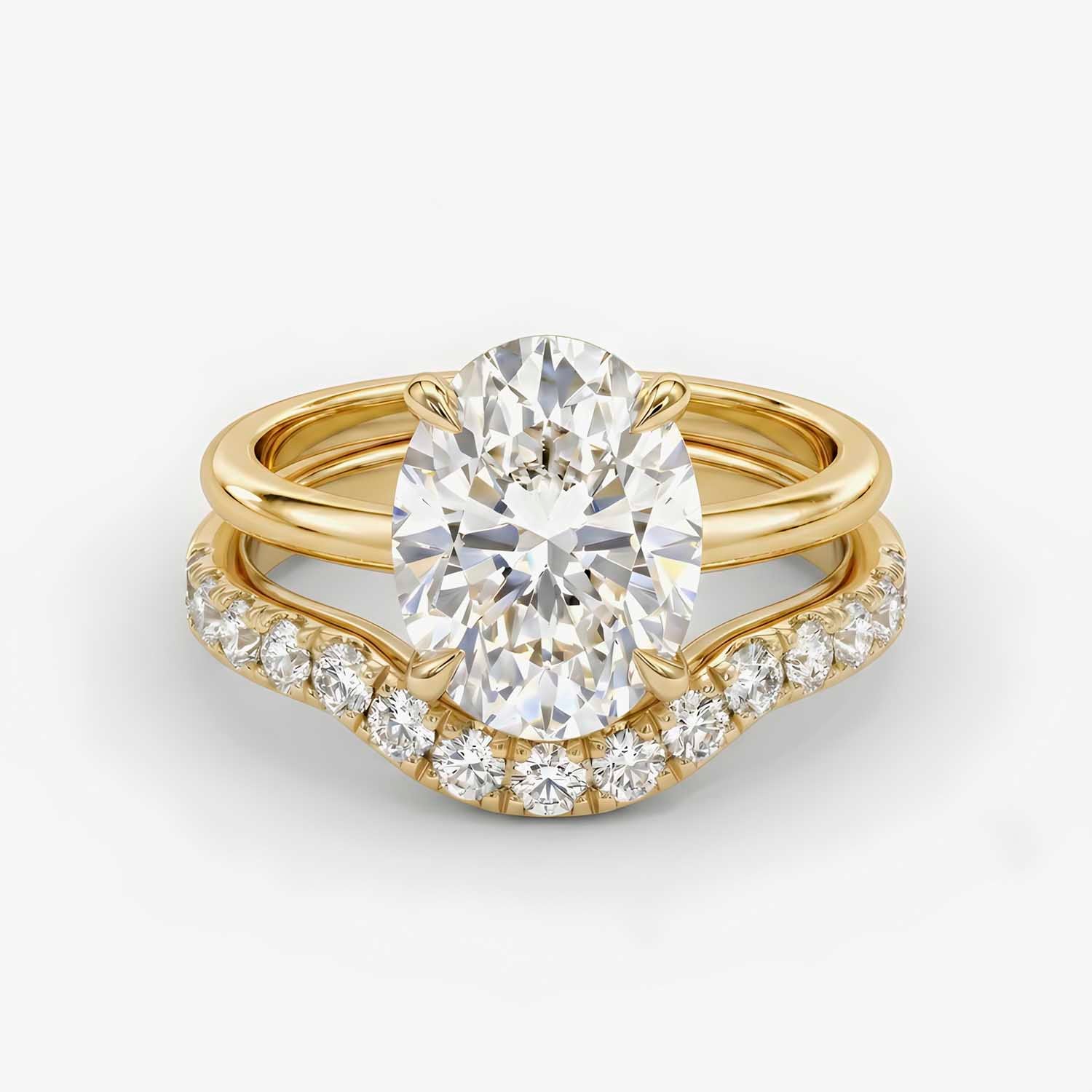 The Lumiere Duo Oval Solitaire Ring Set