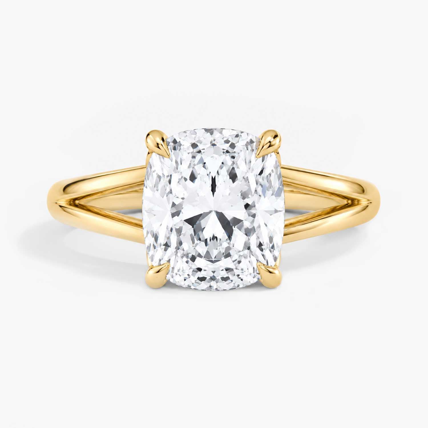 The Cubis Cushion Split-Shank Solitaire Ring