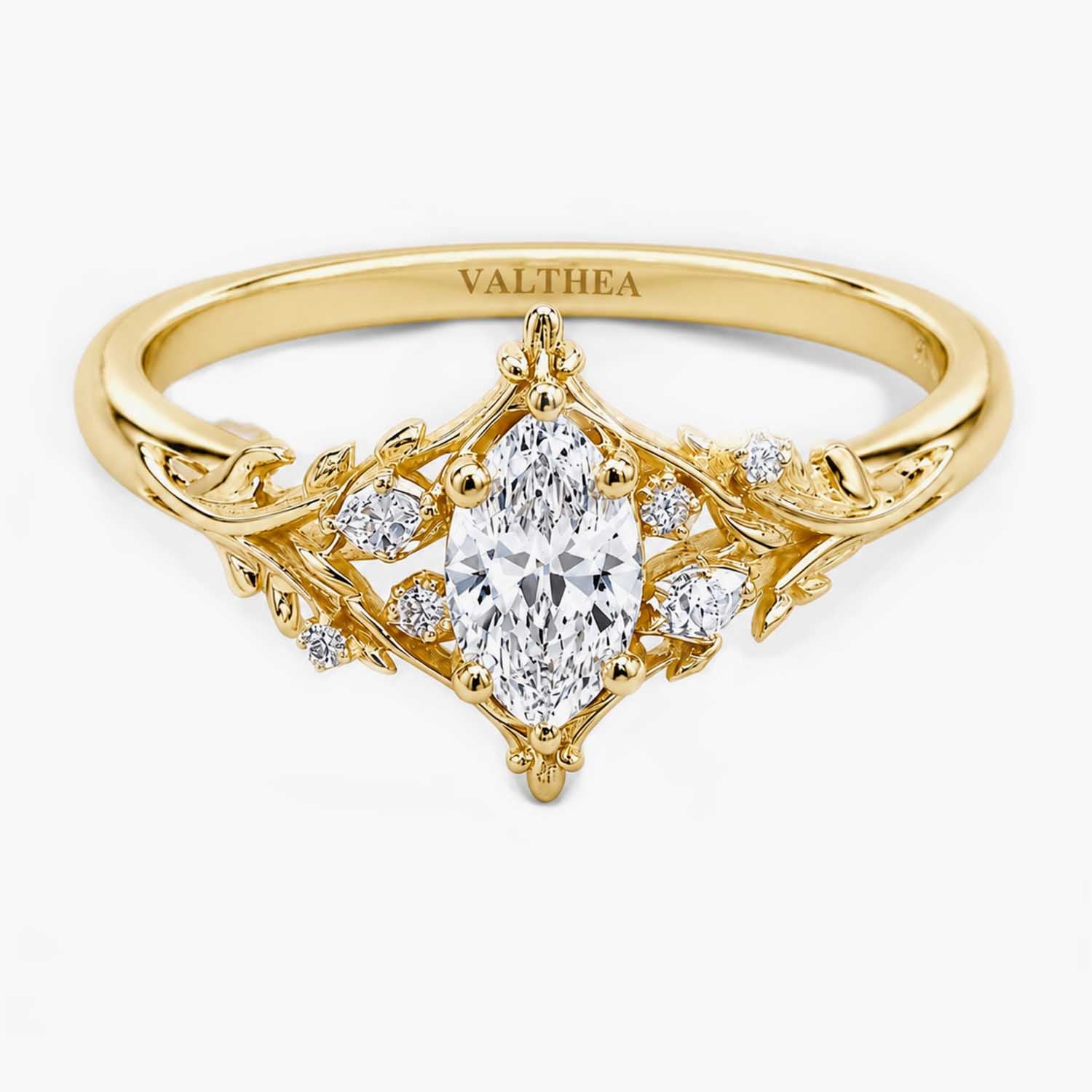 The Clementia Lumiere Marquise Filigree Ring