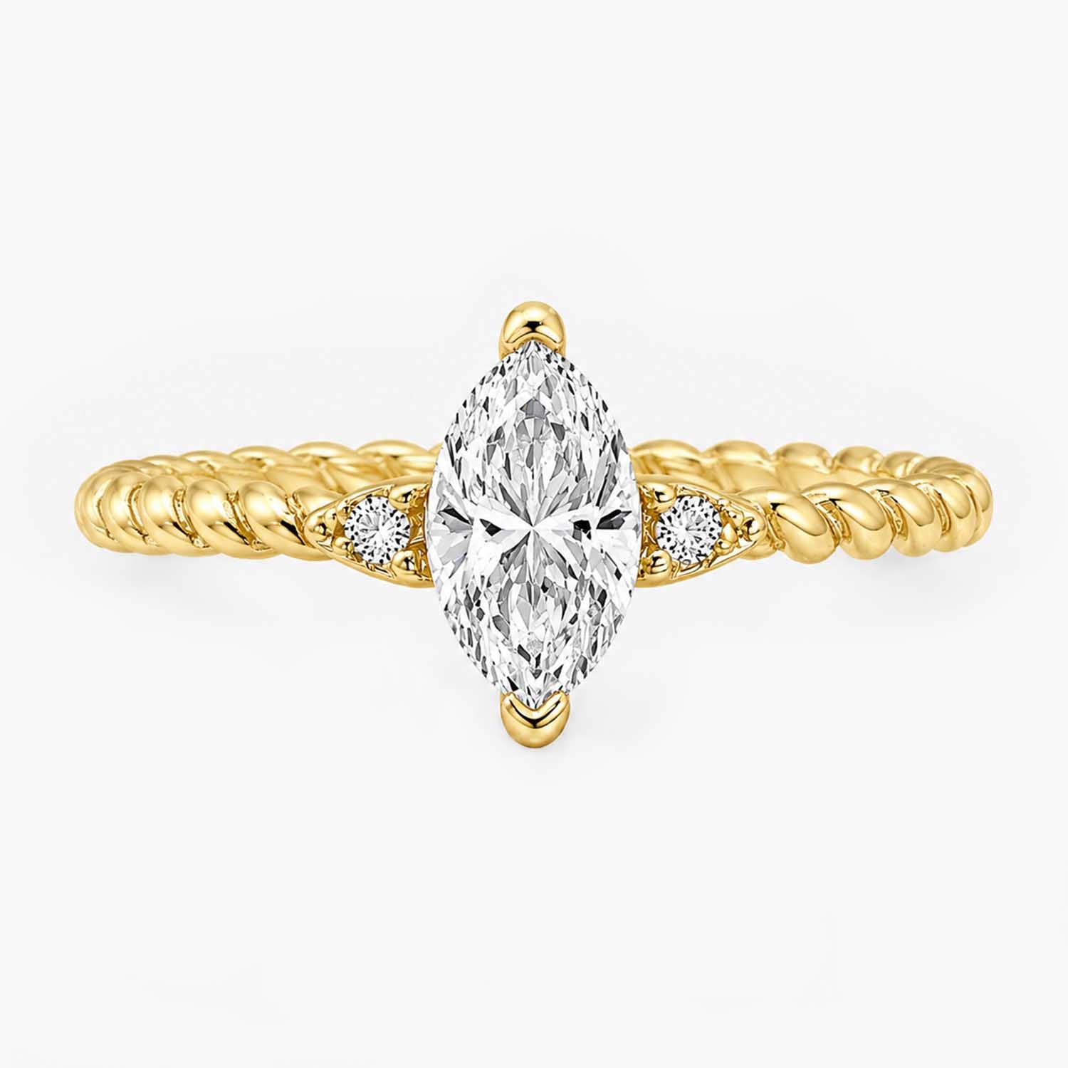 The Cordis Marquise Rope Solitaire Ring