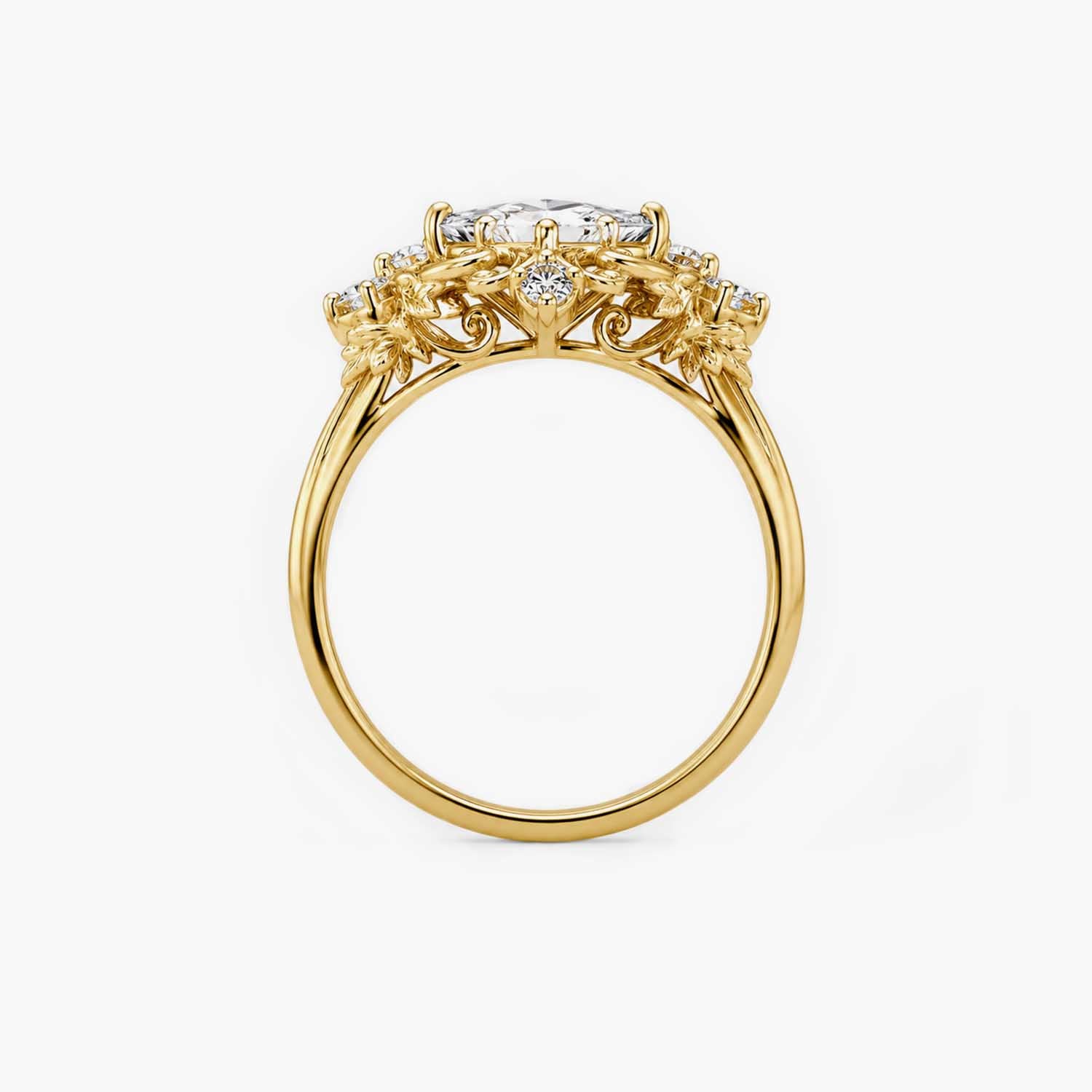 The Clementia Lumiere Marquise Filigree Floral Ring