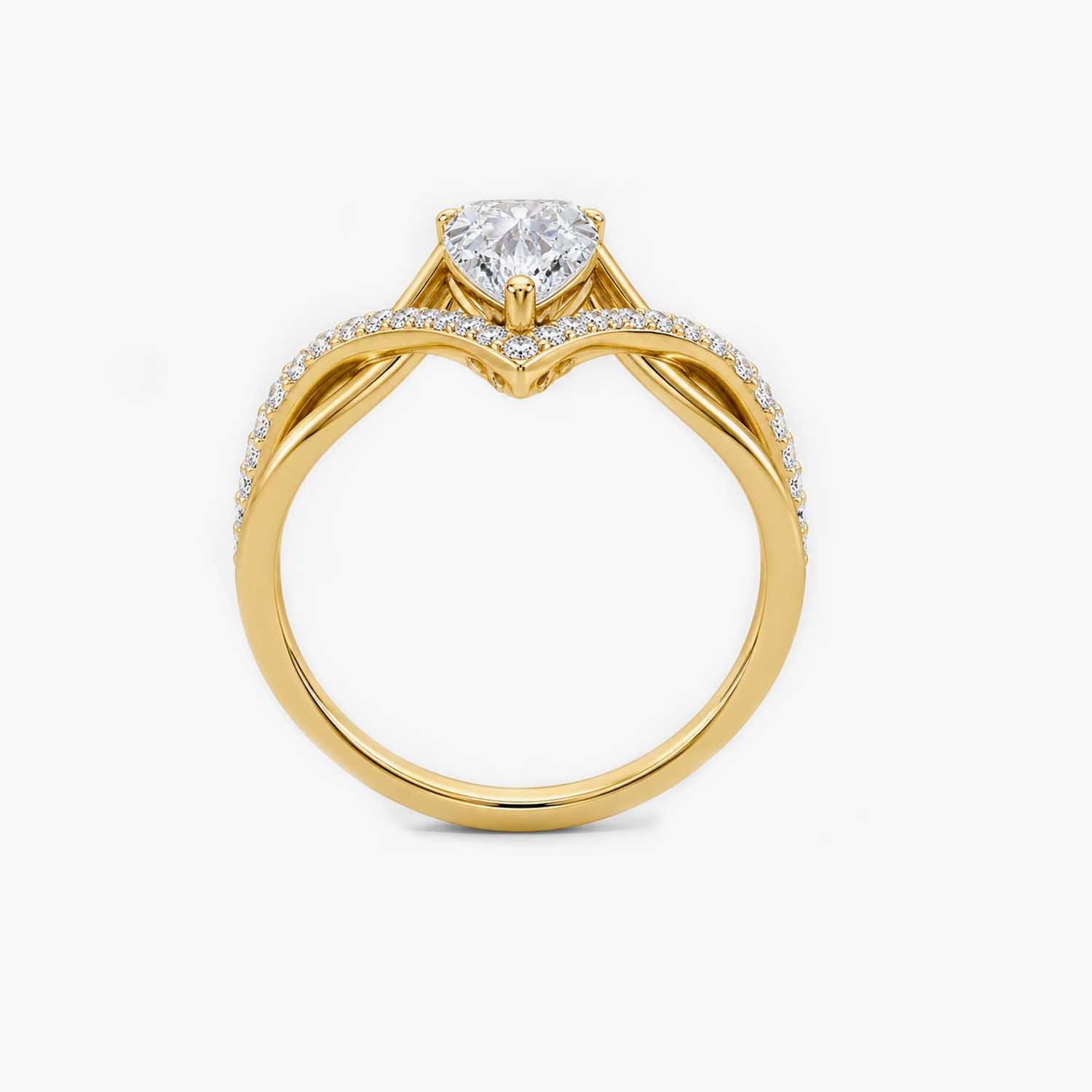 The Couronne Lumiere Pear Solitaire Ring