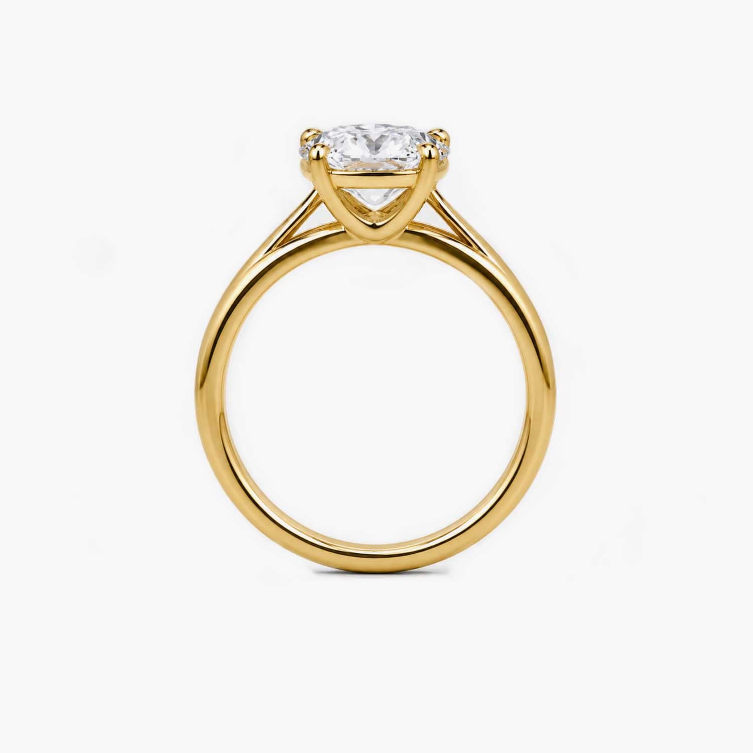 The Cubis Cushion Split-Shank Solitaire Ring