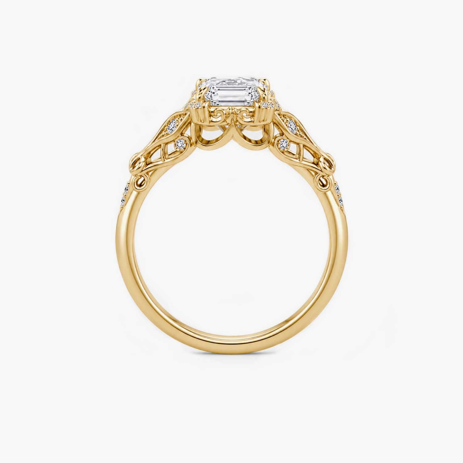 The Clementia Lumiere Radiant Cut Filigree Royal Power Ring