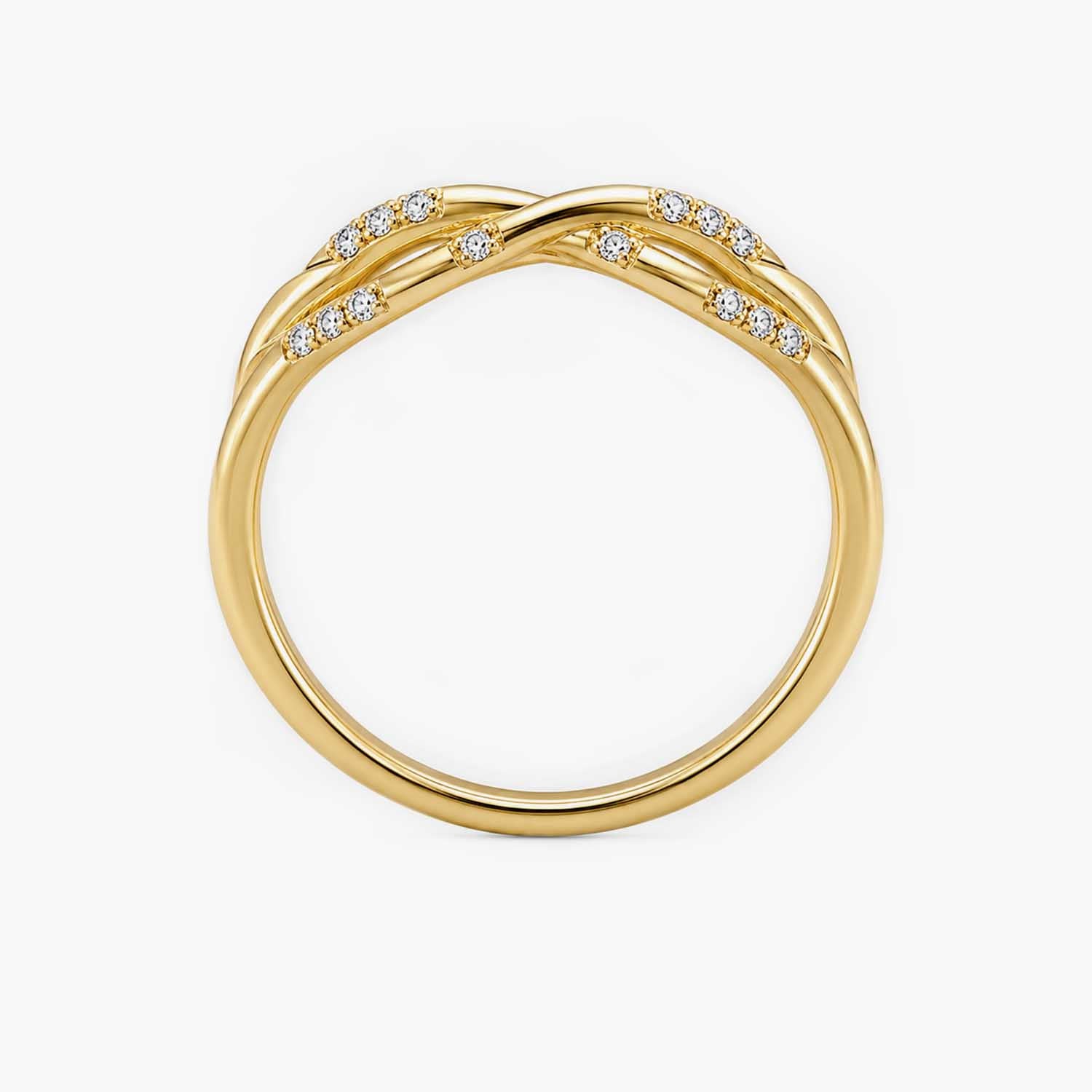 The Cor Lux Ordo Knot Pave Dual-Purpose Ring