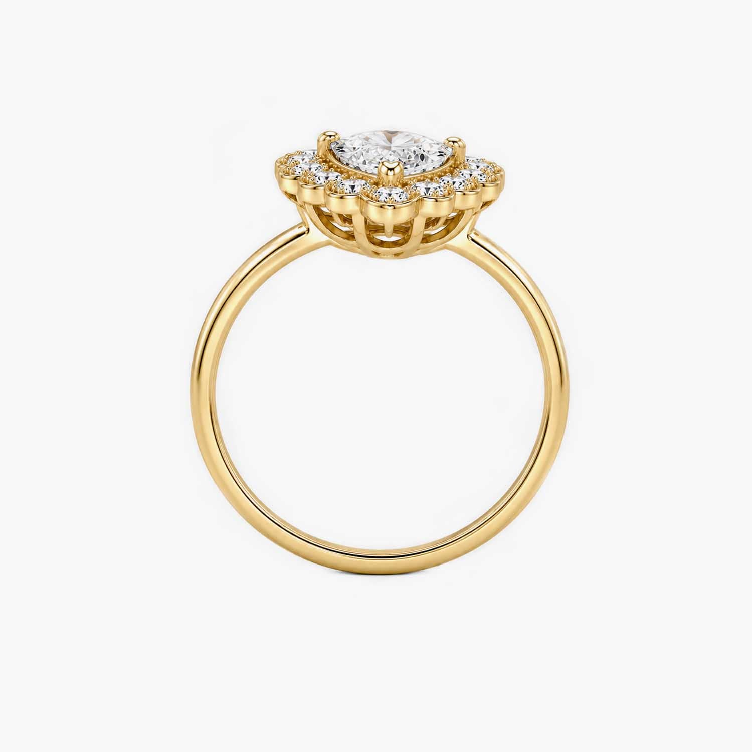 The Lux Ordo Corona Pear Solitaire Ring