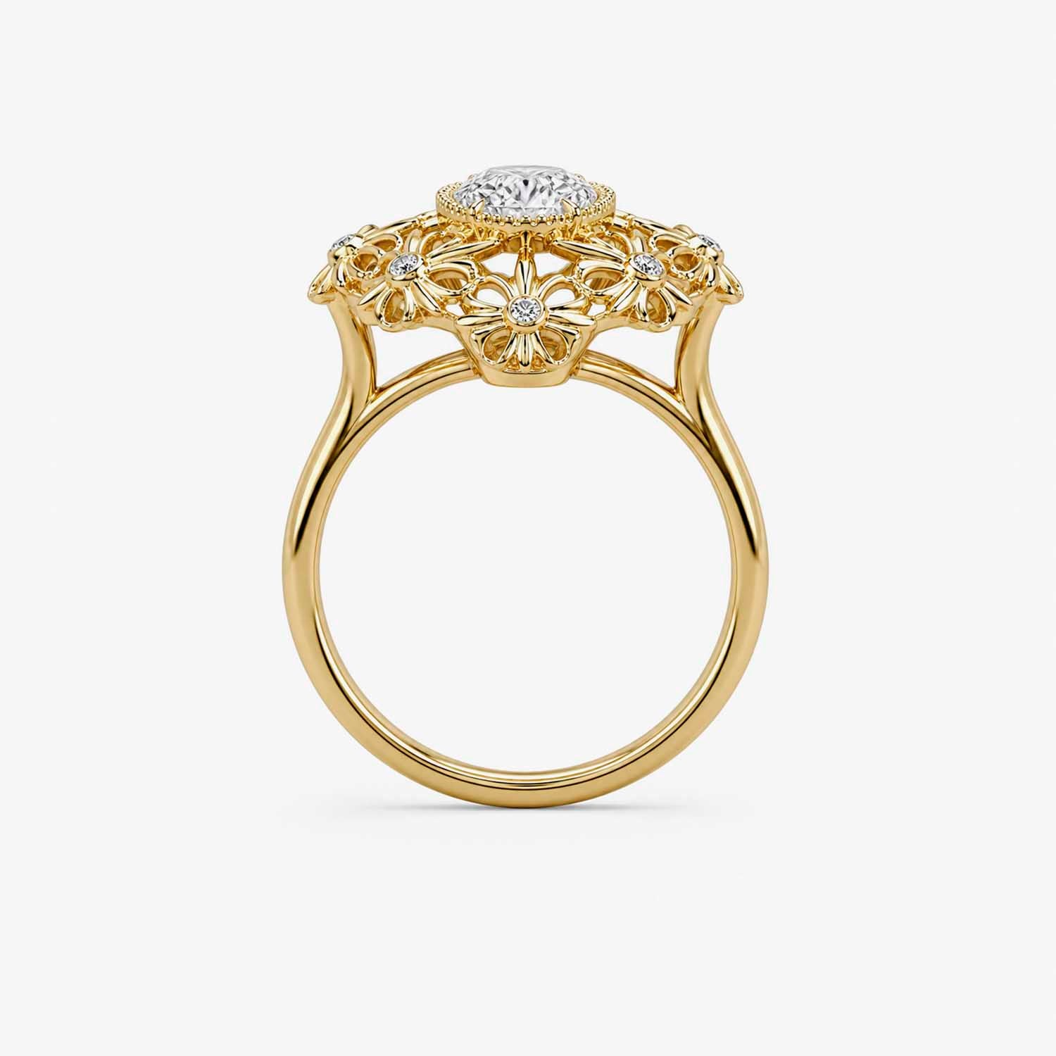 The Lux Ordo Lumiere Oval Filigree Cross Power Ring