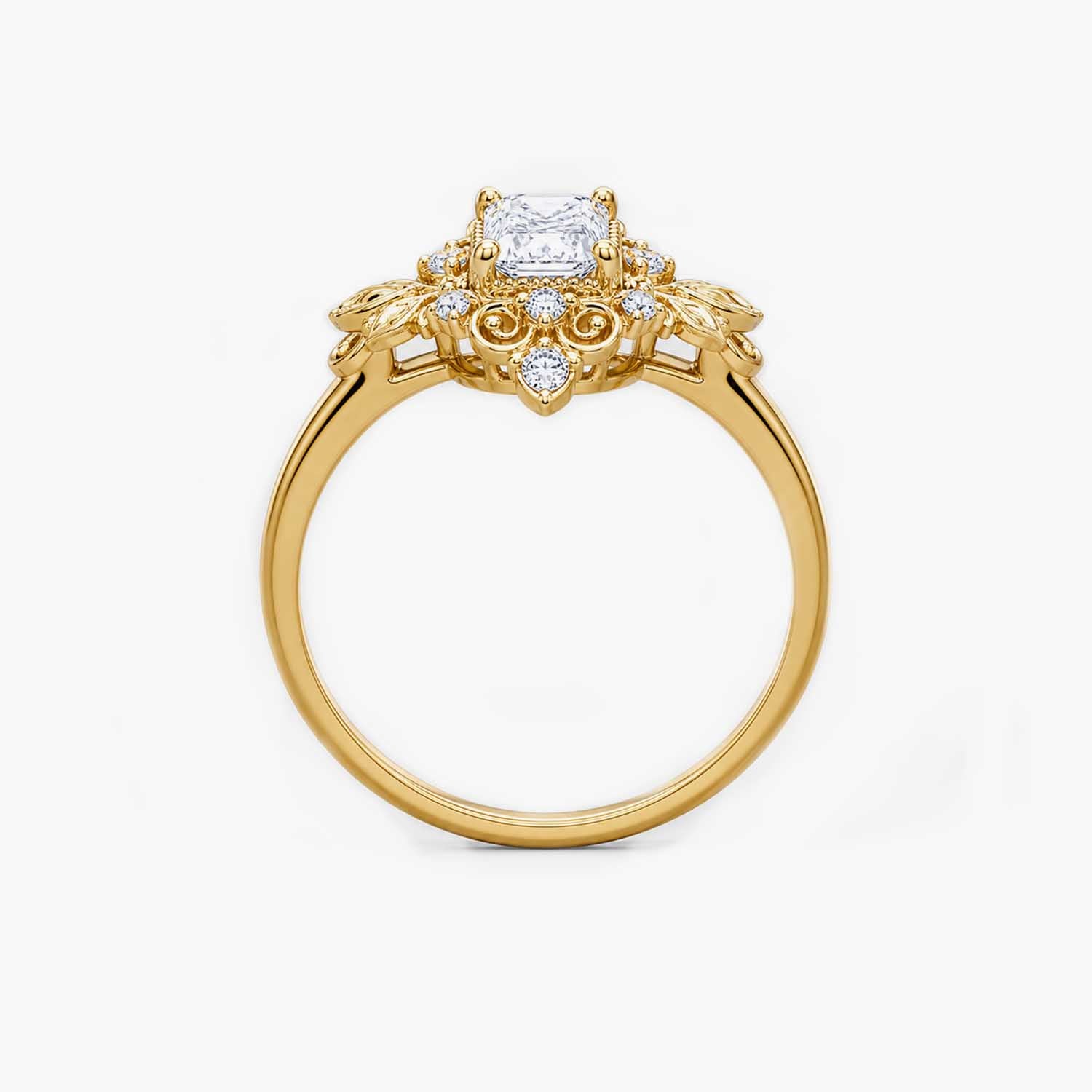 The Clementia Lumiere Radiant Cut Filigree Ring