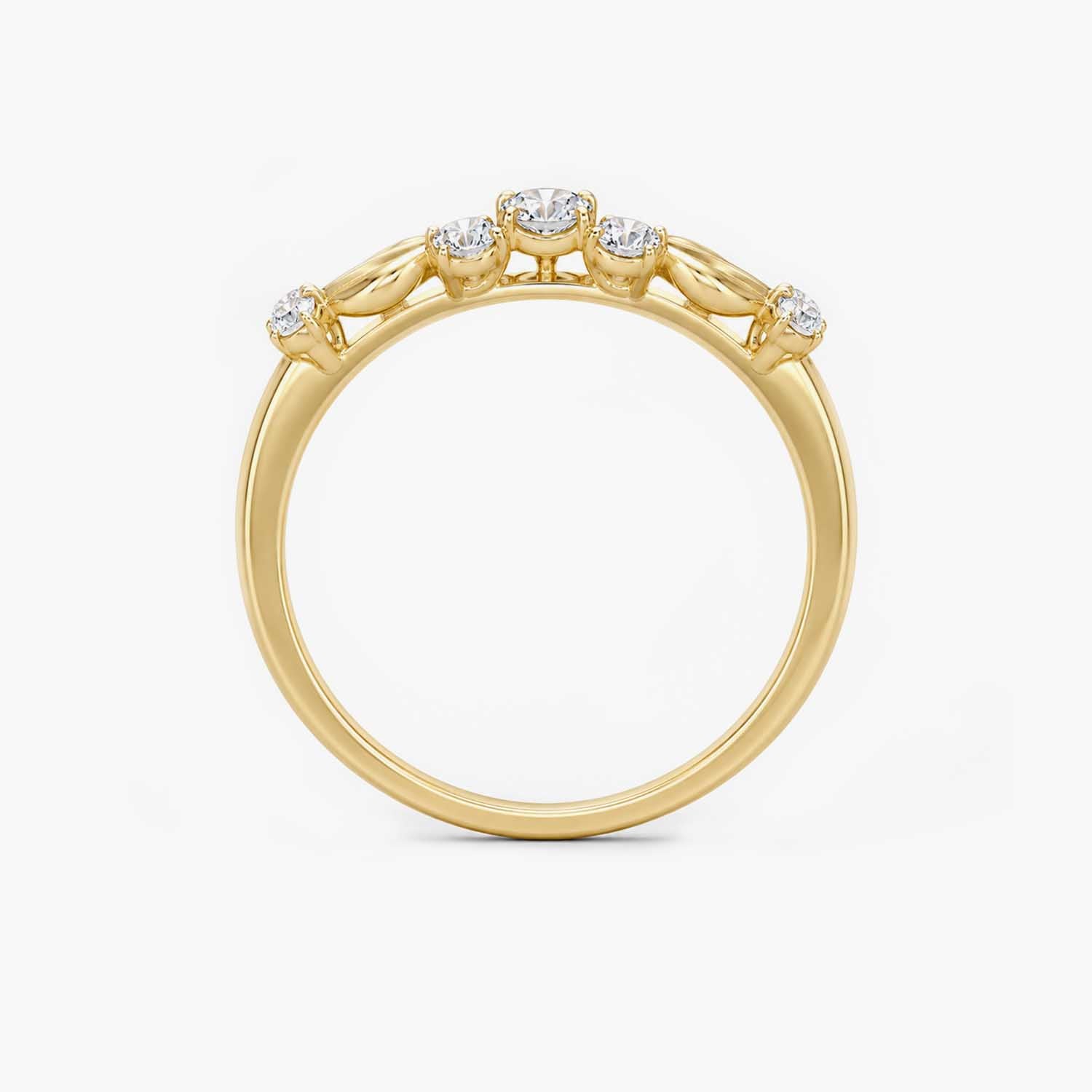 The Lux Ordo Lumiere Round Leaf Pave Ring