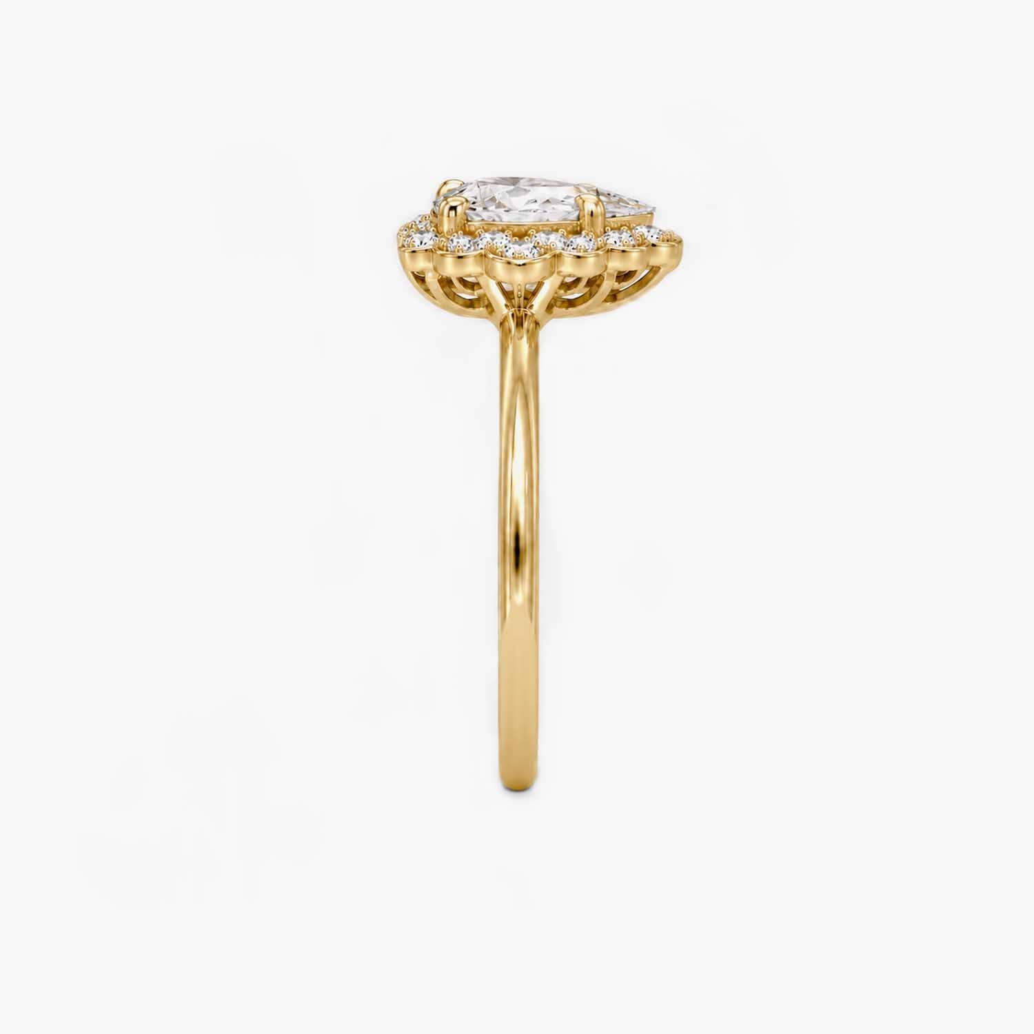 The Lux Ordo Corona Pear Solitaire Ring
