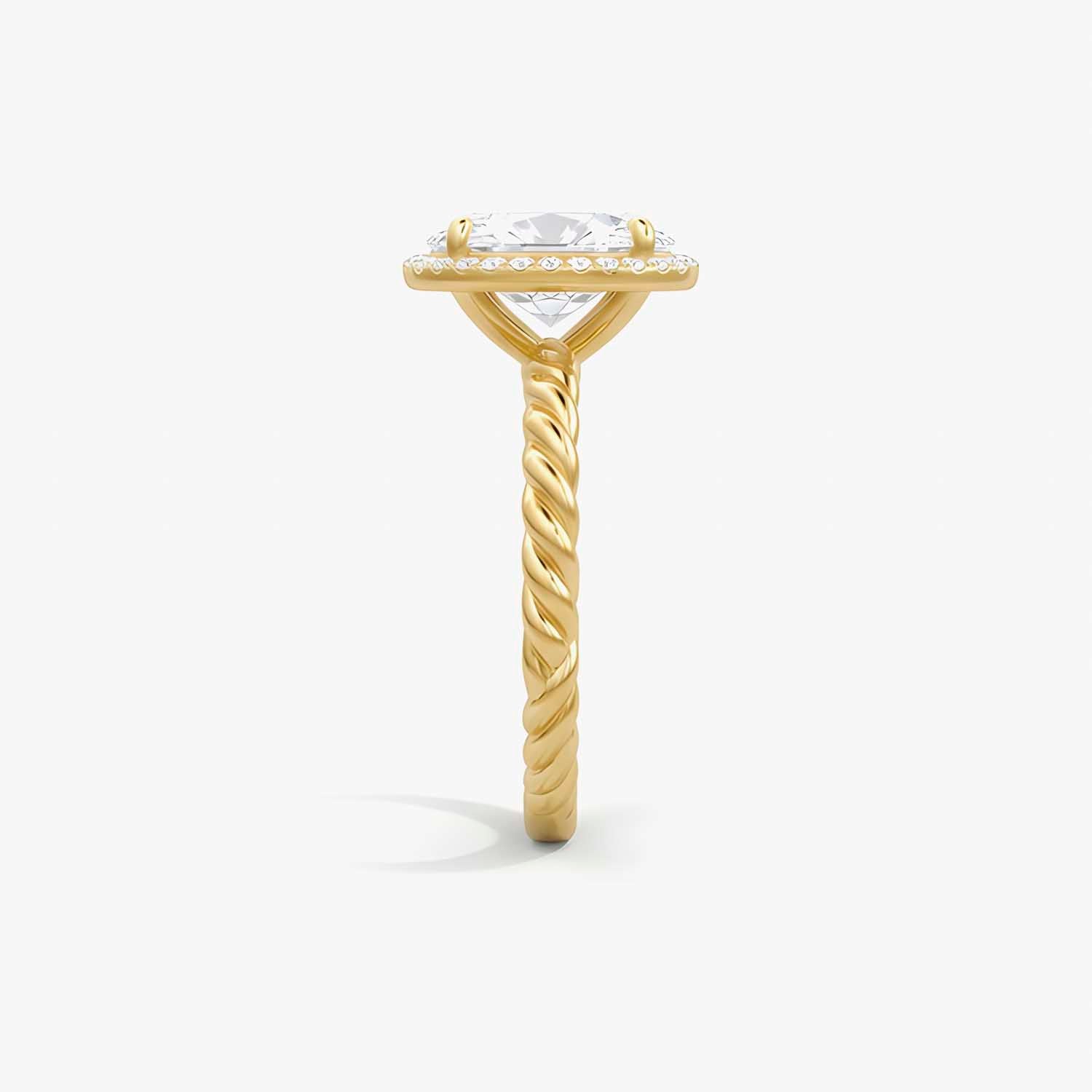 The Lumiere Corda Oval Halo Solitaire Ring
