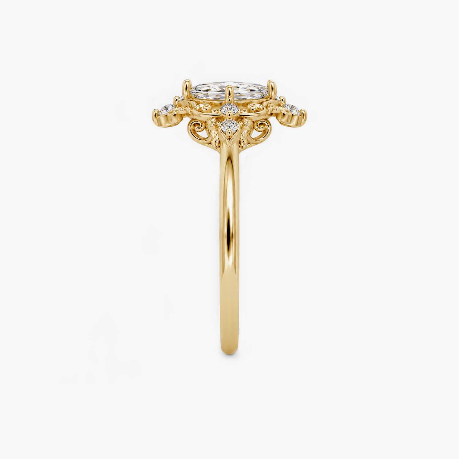 The Clementia Lumiere Marquise Filigree Floral Ring
