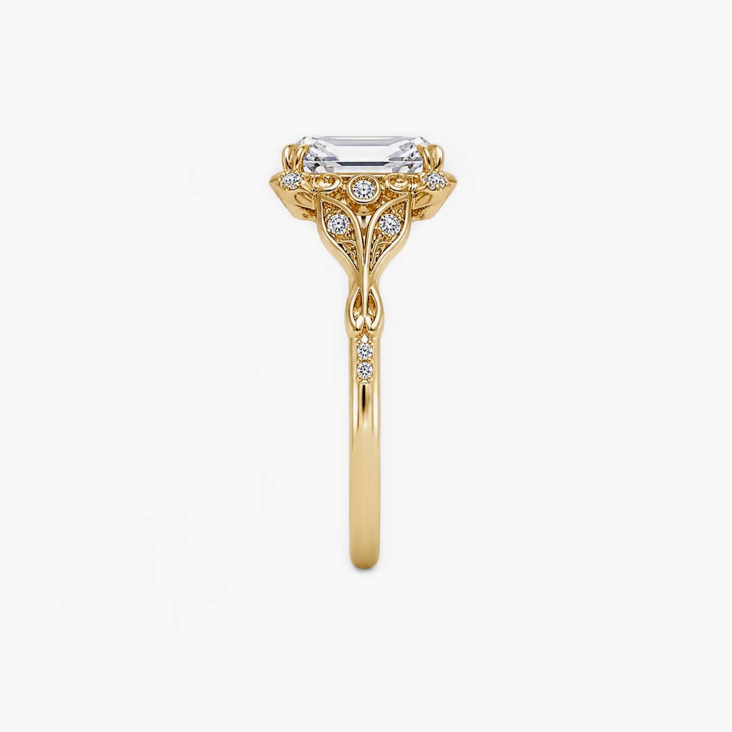 The Clementia Lumiere Radiant Cut Filigree Royal Power Ring