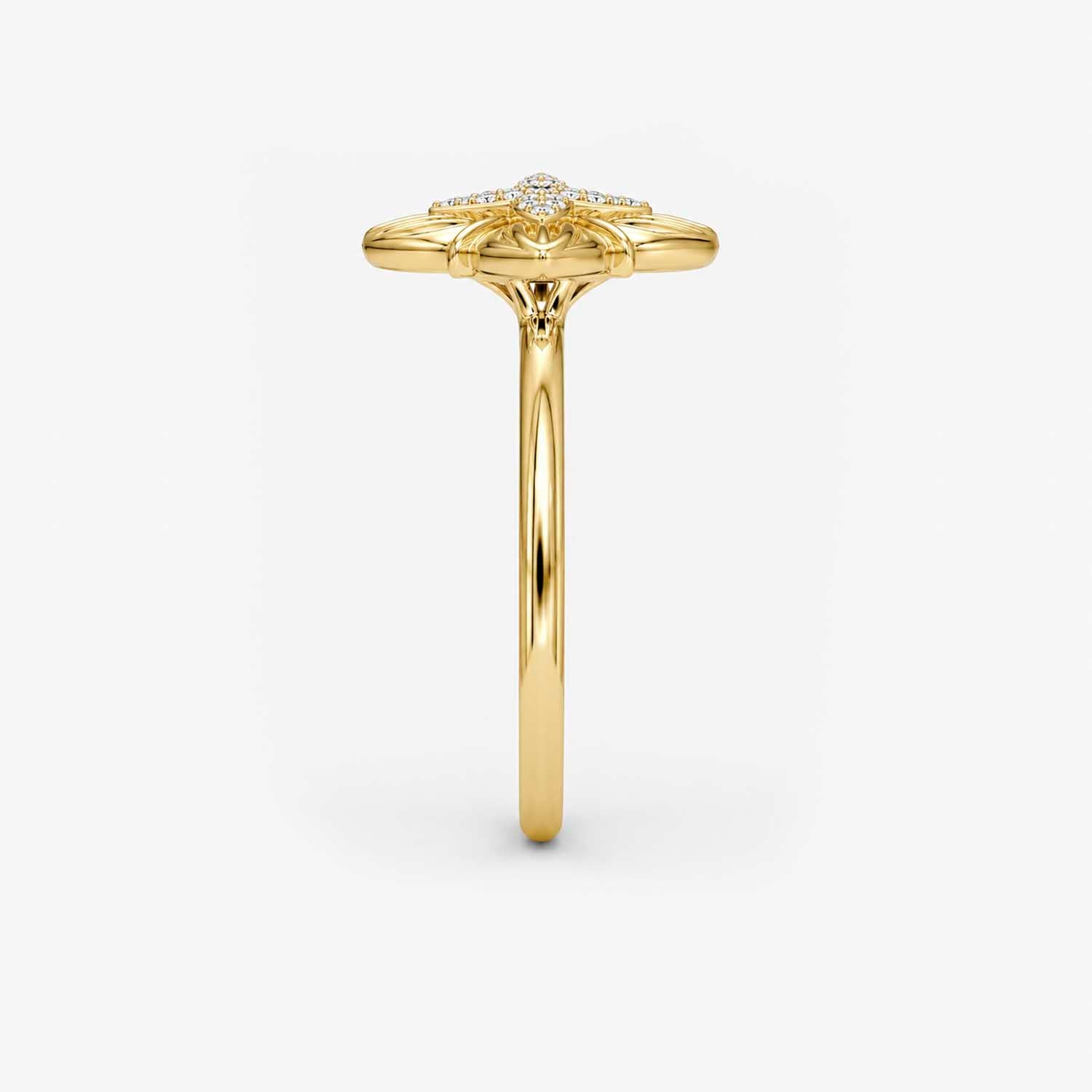 The Luminis Clementia Cross Floral Filigree Ring