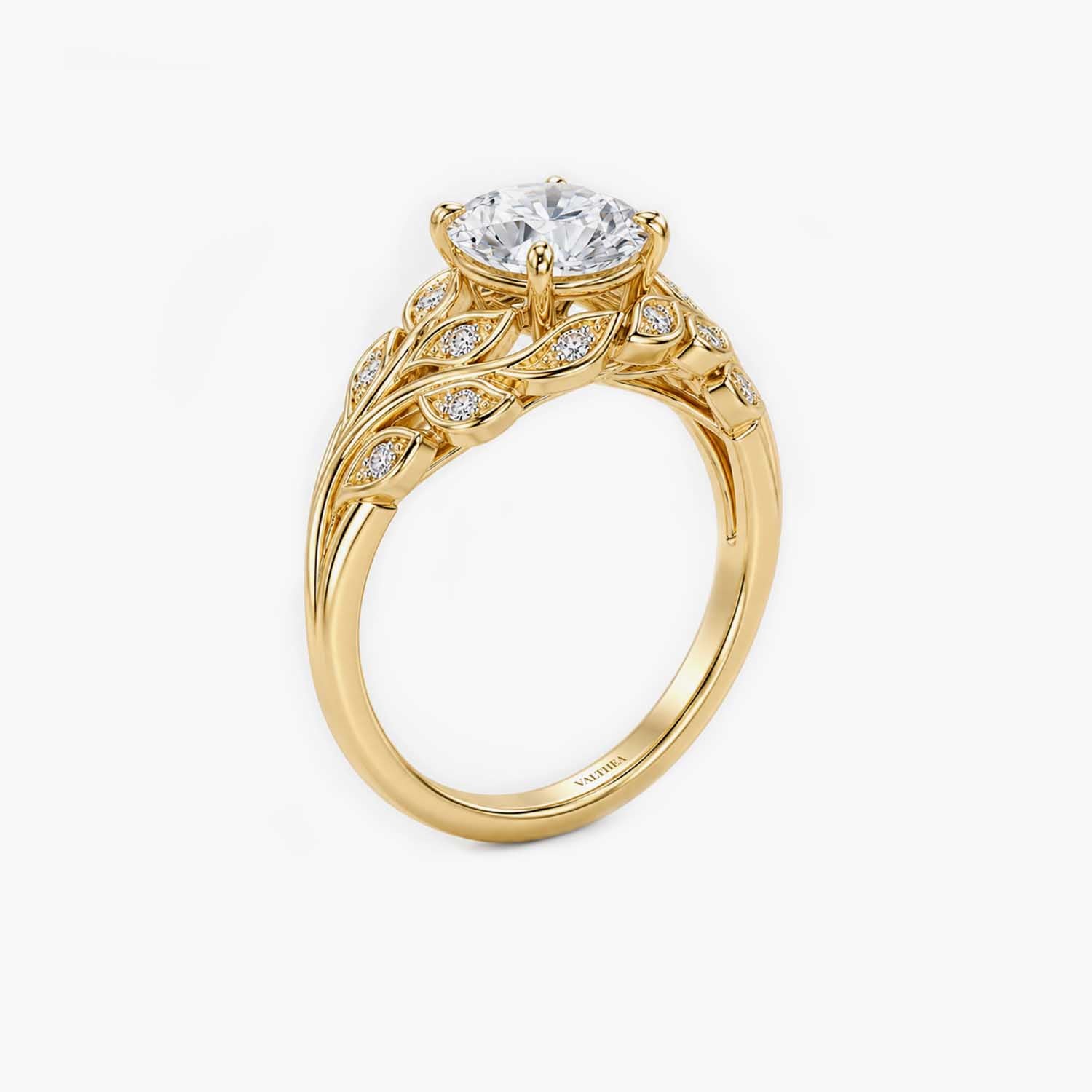 The Clementia Lumiere Oval Filigree Olive Leaf Ring