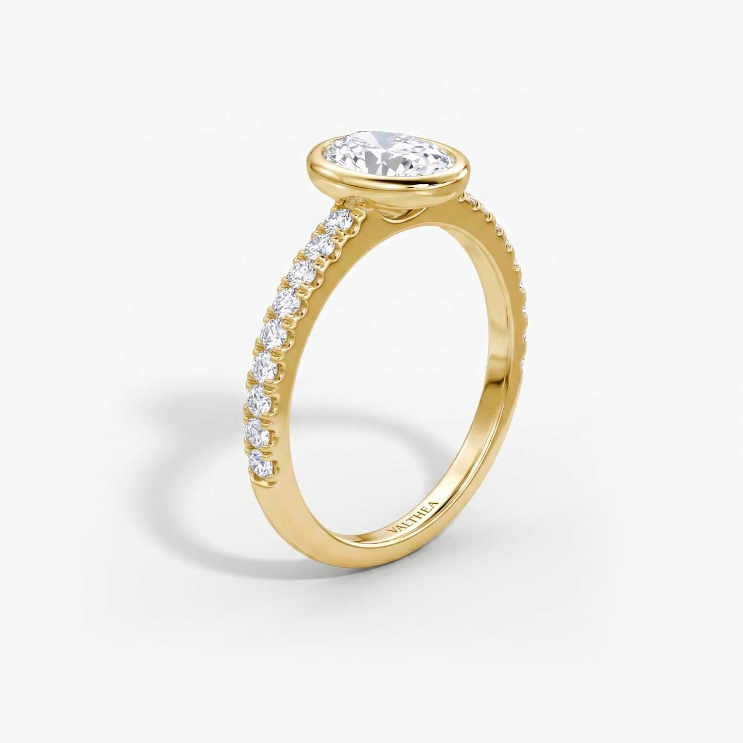 The Lux Ordo Lumiere Oval Bezel Pave Ring