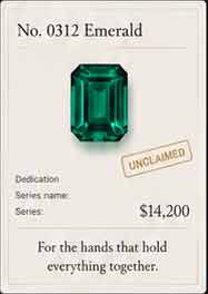 No. 0312 Emerald. Unclaimed. $14,200.